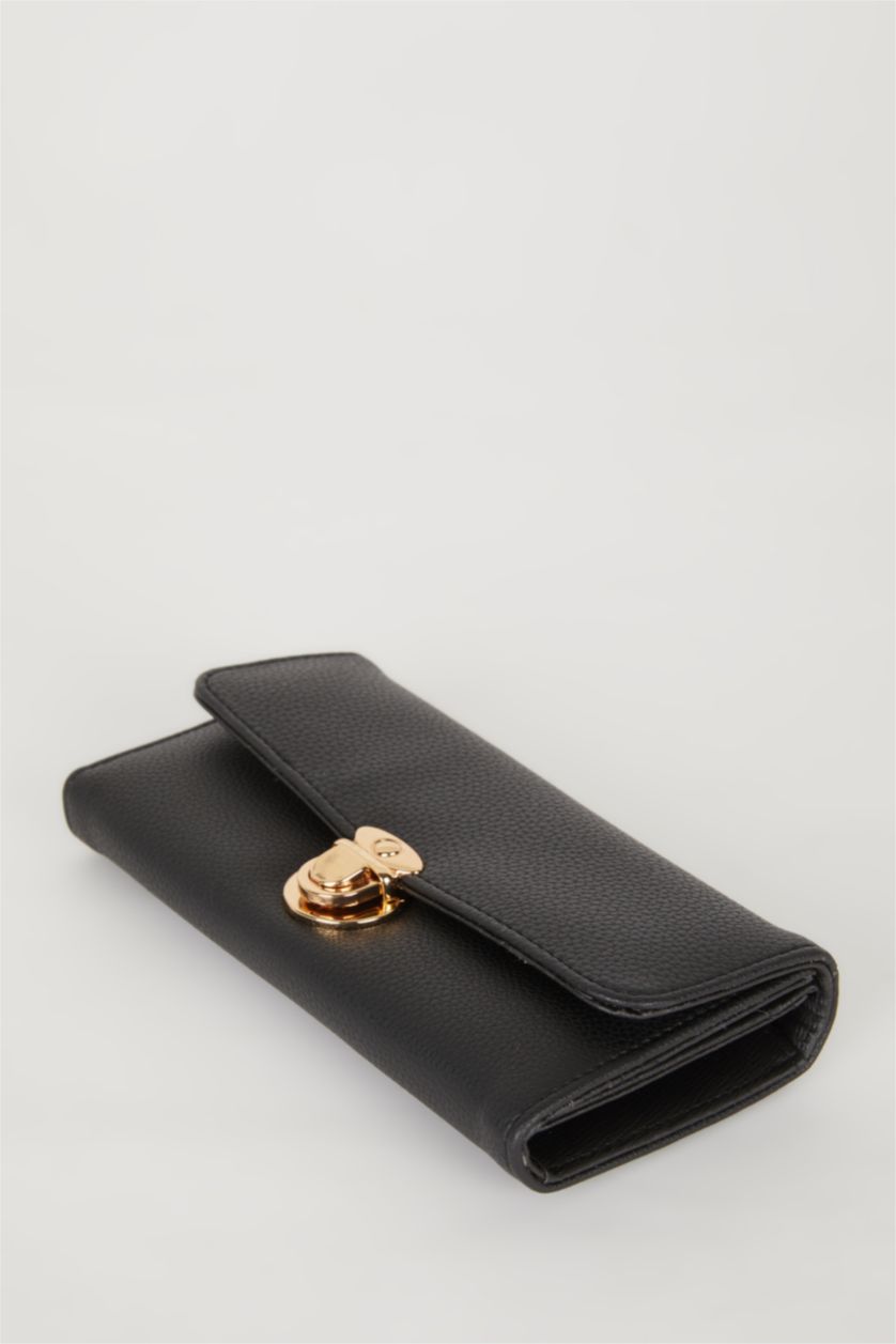 FEMME Noir Portefeuille Cuir Synthétique pour Femme