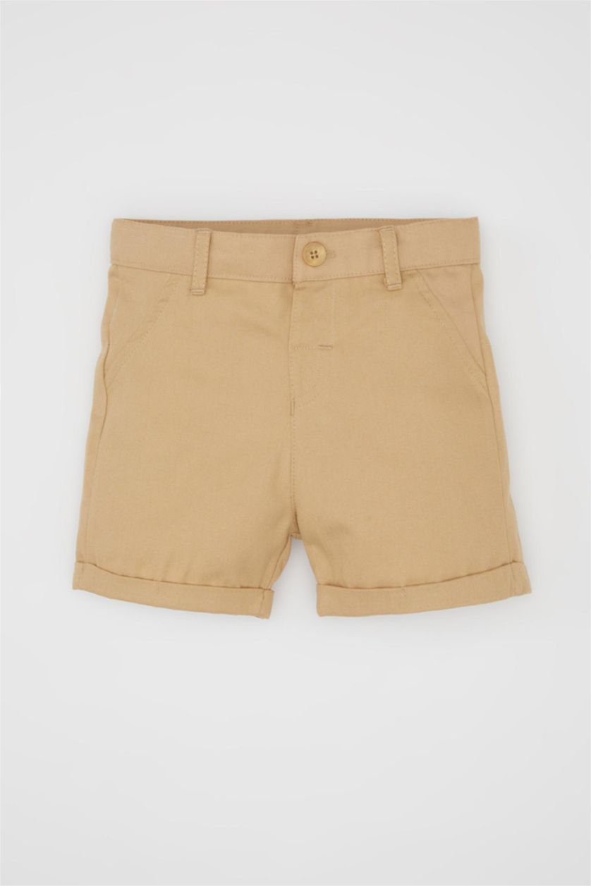 مولود ذكر حجري فاتح طقم ولادي مخطط شورت وتيشيرت بيكة - قطعتين