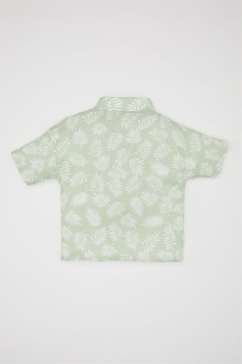 طفل صغير نعناع قميص ولادي نص ردن قصة عادية منقوش