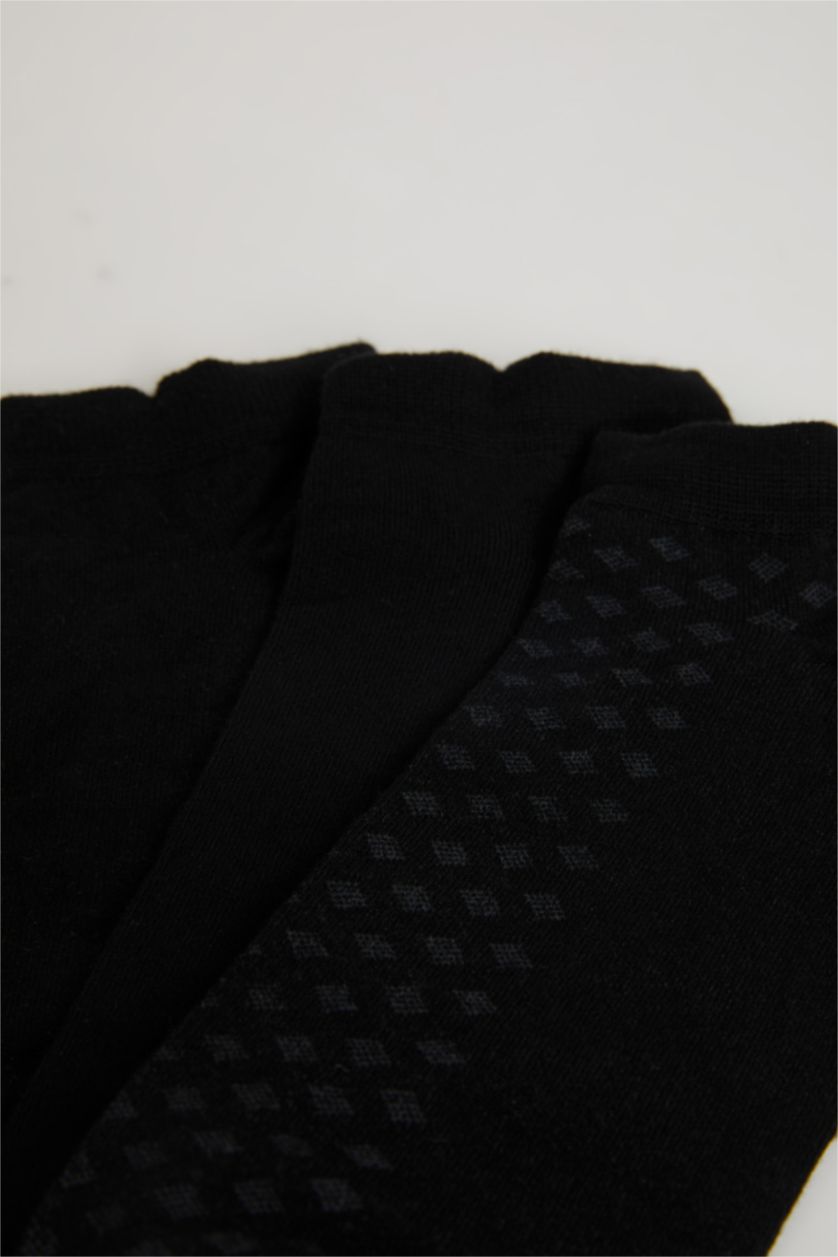 MAN Black Man Striped 3 piece Short Socks