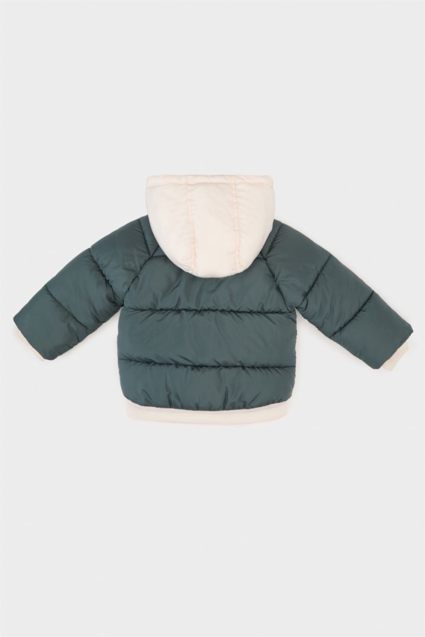 BABY BOY Grey Baby Boy Waterproof Pocketed Puffer Jacket