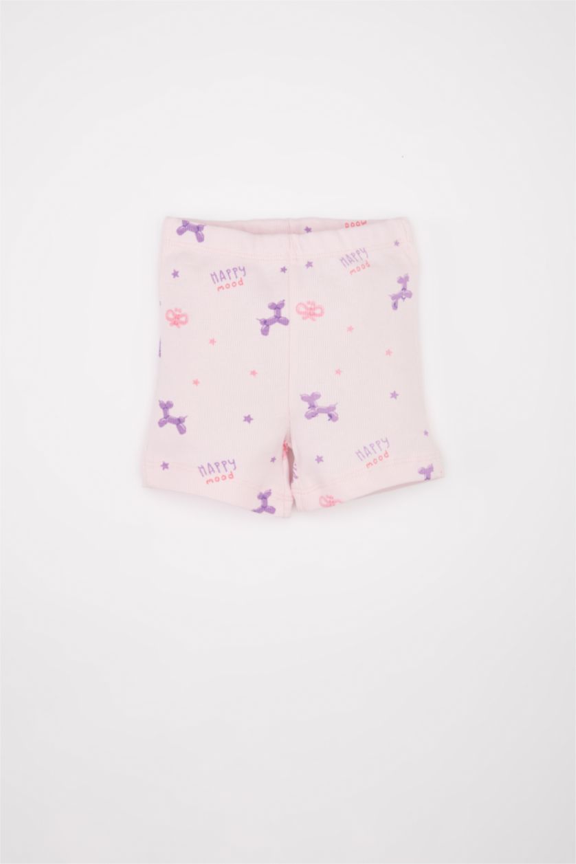 طفلة صغيرة زهري فاتح سيت بجامة بناتي ريبانا بطبعة كلب - قطعتين