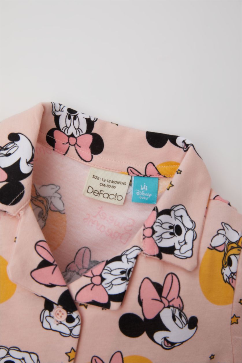 BÉBÉ FILLE Rose Pyjama Mickey & Minnie en coton pour BéBé Fille