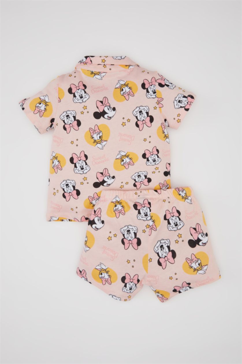 BÉBÉ FILLE Rose Pyjama Mickey & Minnie en coton pour BéBé Fille