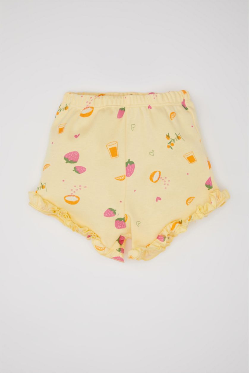 BABY GIRL Light Yellow Baby Girl Printed 2 Piece Pajama Set