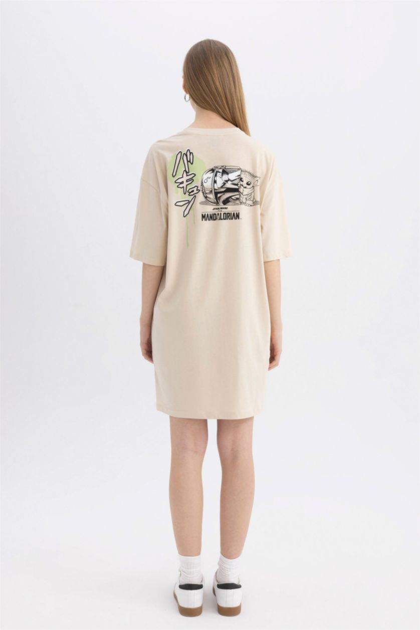 نساء بيج فستان تي شيرت قصير ممشط من Star Wars