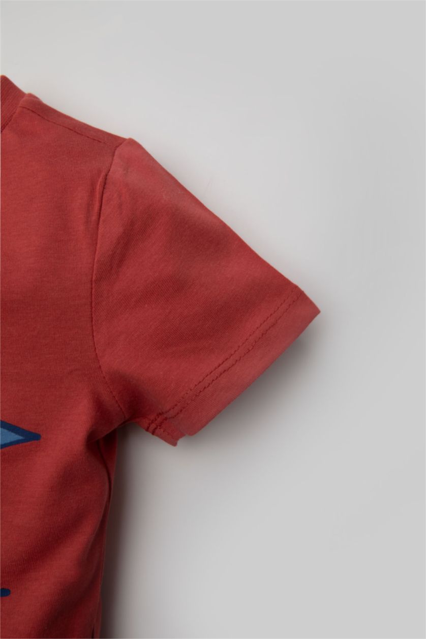 BÉBÉ GARÇON Bordeaux Pyjama en coton imprimé à manches courtes pour BéBé Garçon