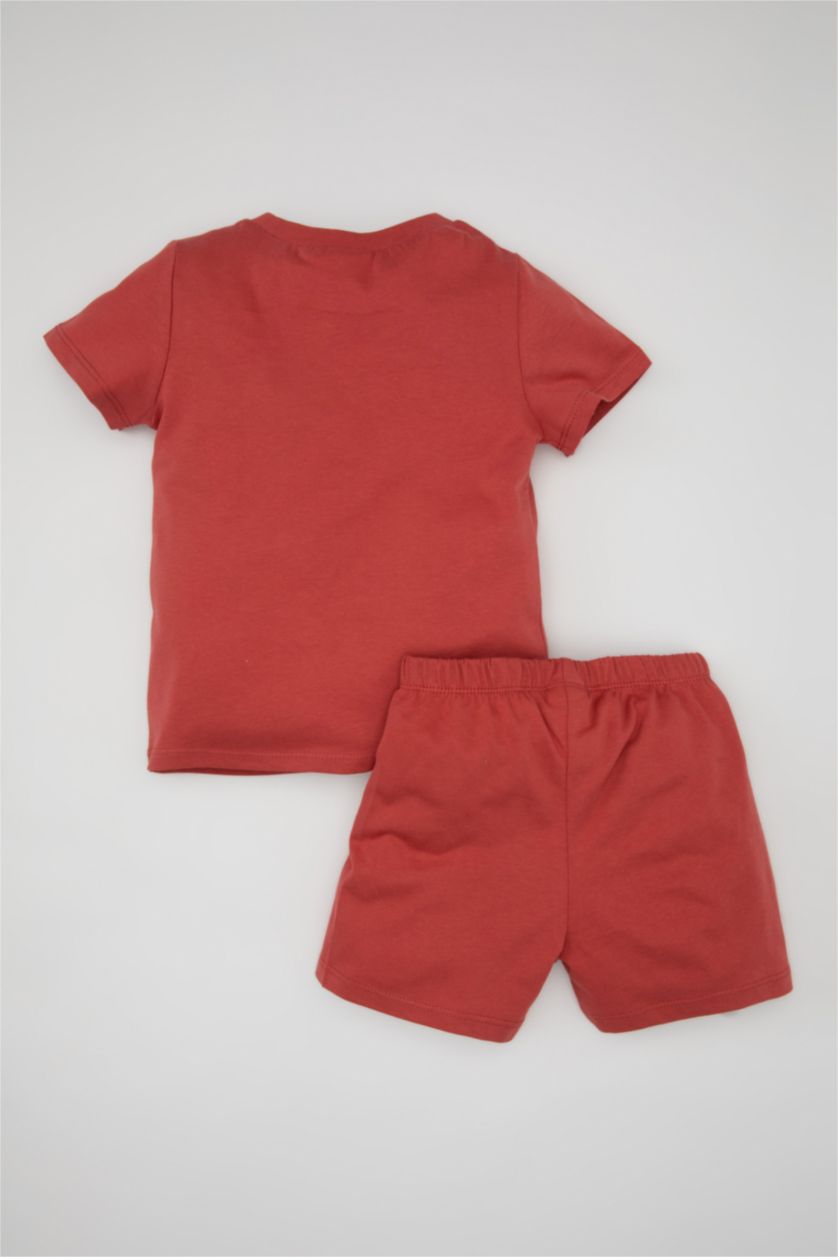 BÉBÉ GARÇON Bordeaux Pyjama en coton imprimé à manches courtes pour BéBé Garçon