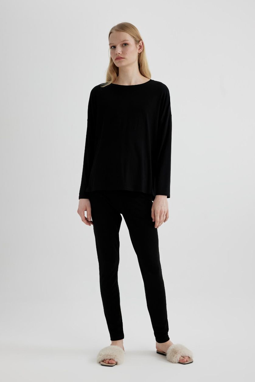 نساء أسود بلوزة كاجوال قصة عادية من Fall in Love