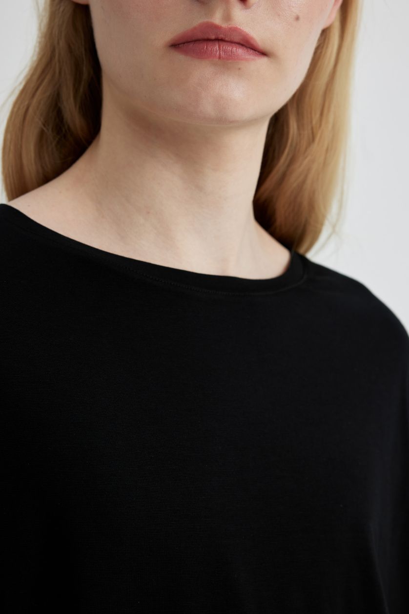 نساء أسود بلوزة كاجوال قصة عادية من Fall in Love