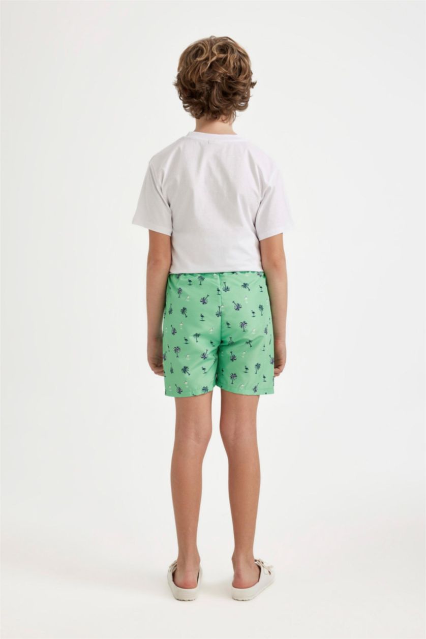 Boys & Teens Mint Boy Patterned Swim Shorts