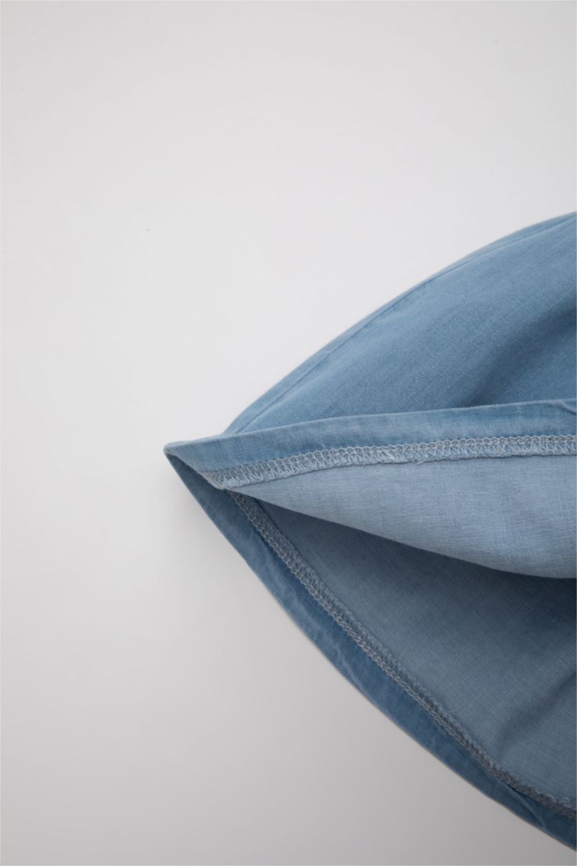 Baby Girl Blue Regular Fit Sleeveless Denim Dress