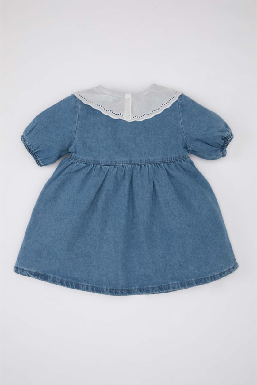 Baby Girl Blue Baby Girl Short Sleeve Denim Dress
