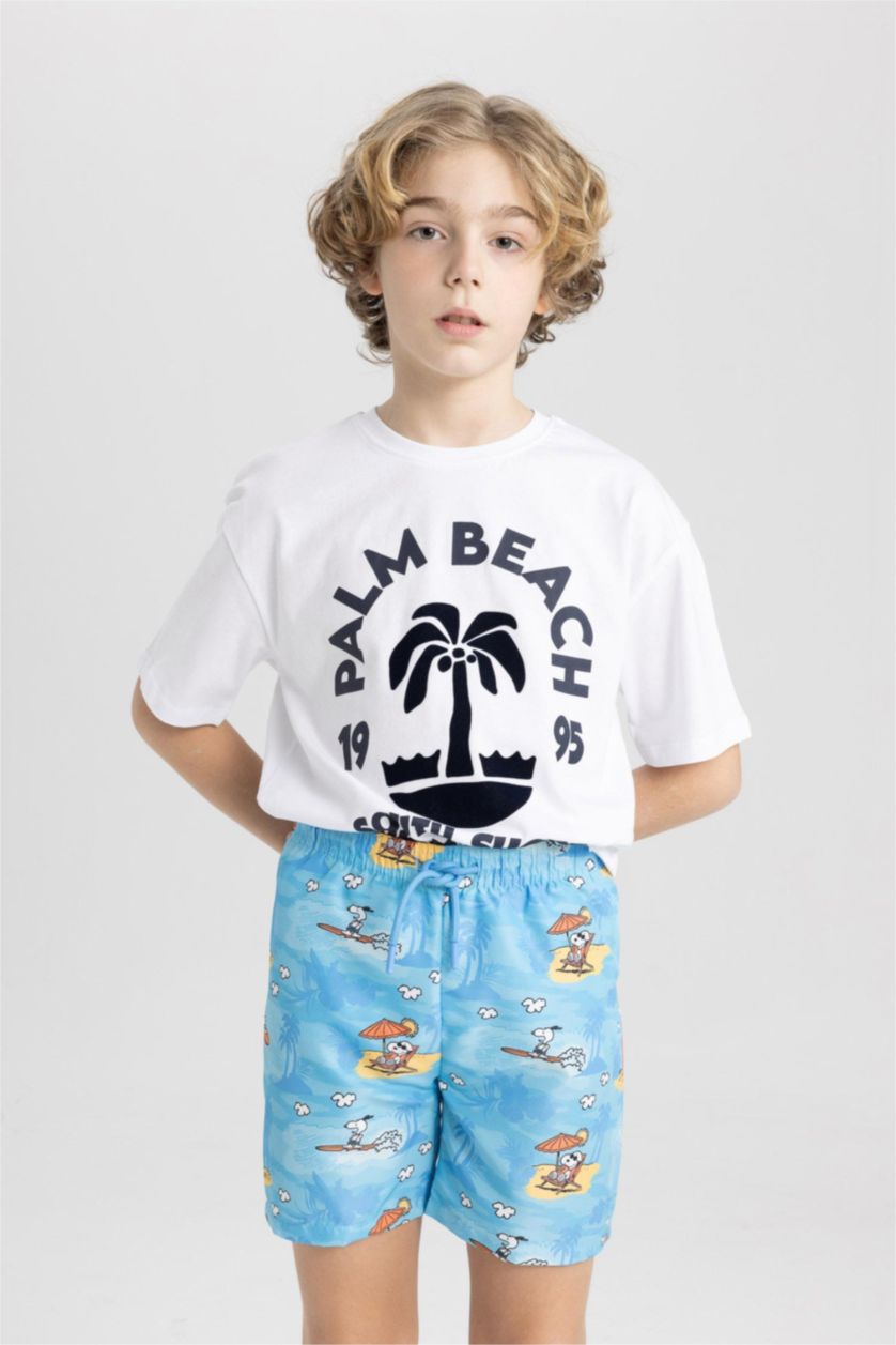 Boys & Teens Blue Boy Snoopy Swim Shorts