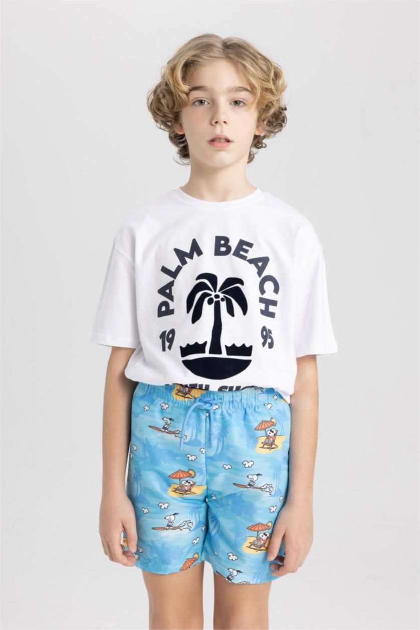 Boys & Teens Blue Boy Snoopy Swim Shorts