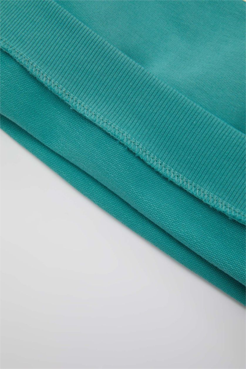 BABY BOY Green طقم قماش رقيق قصة عادية