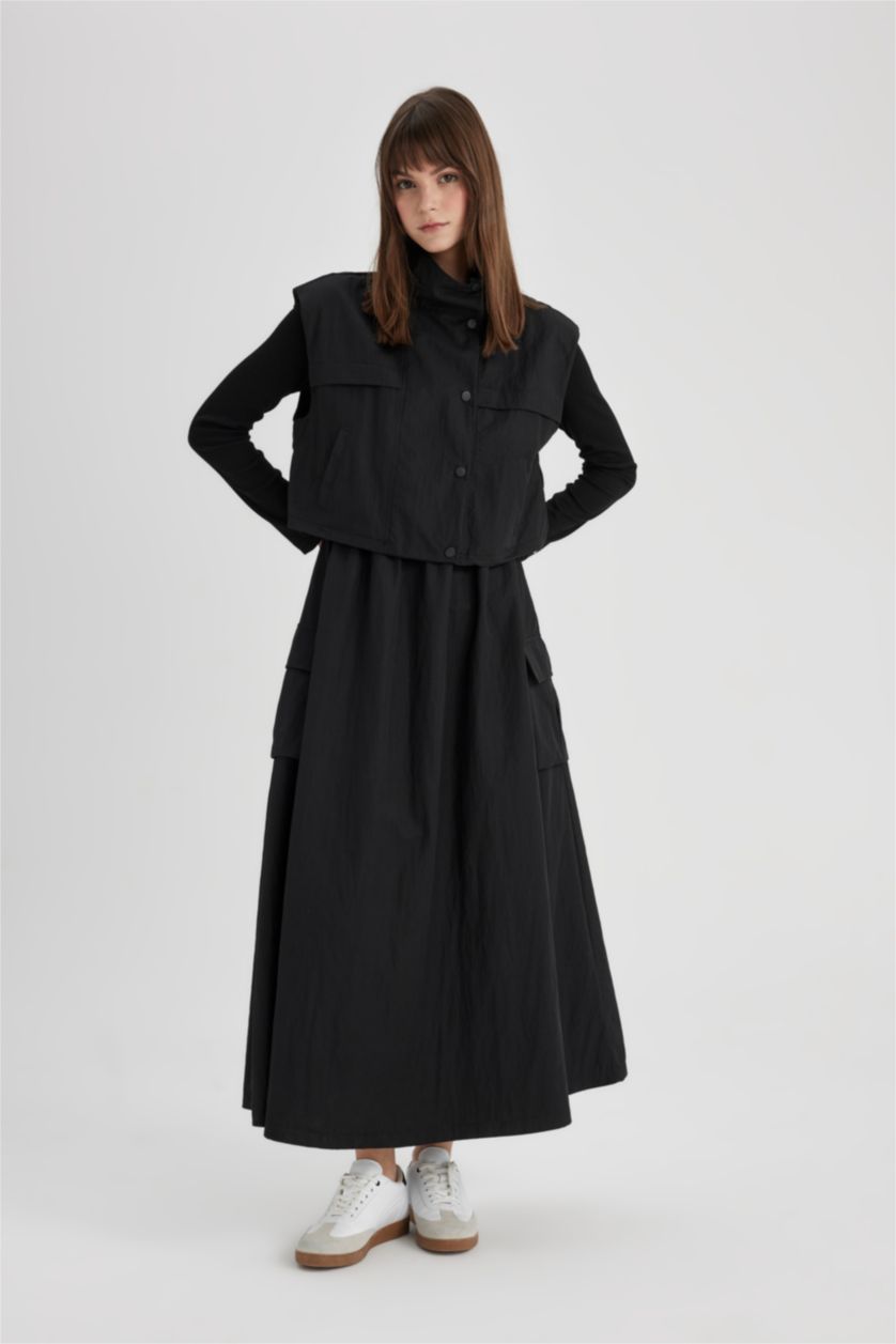 Kadın Siyah Paraşüt 2'li Takım