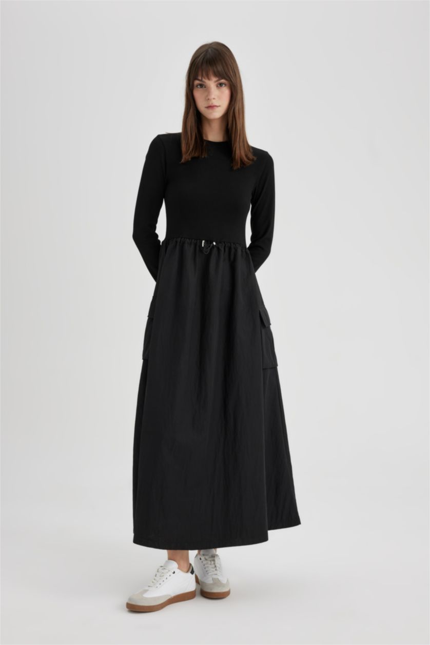 Kadın Siyah Paraşüt 2'li Takım