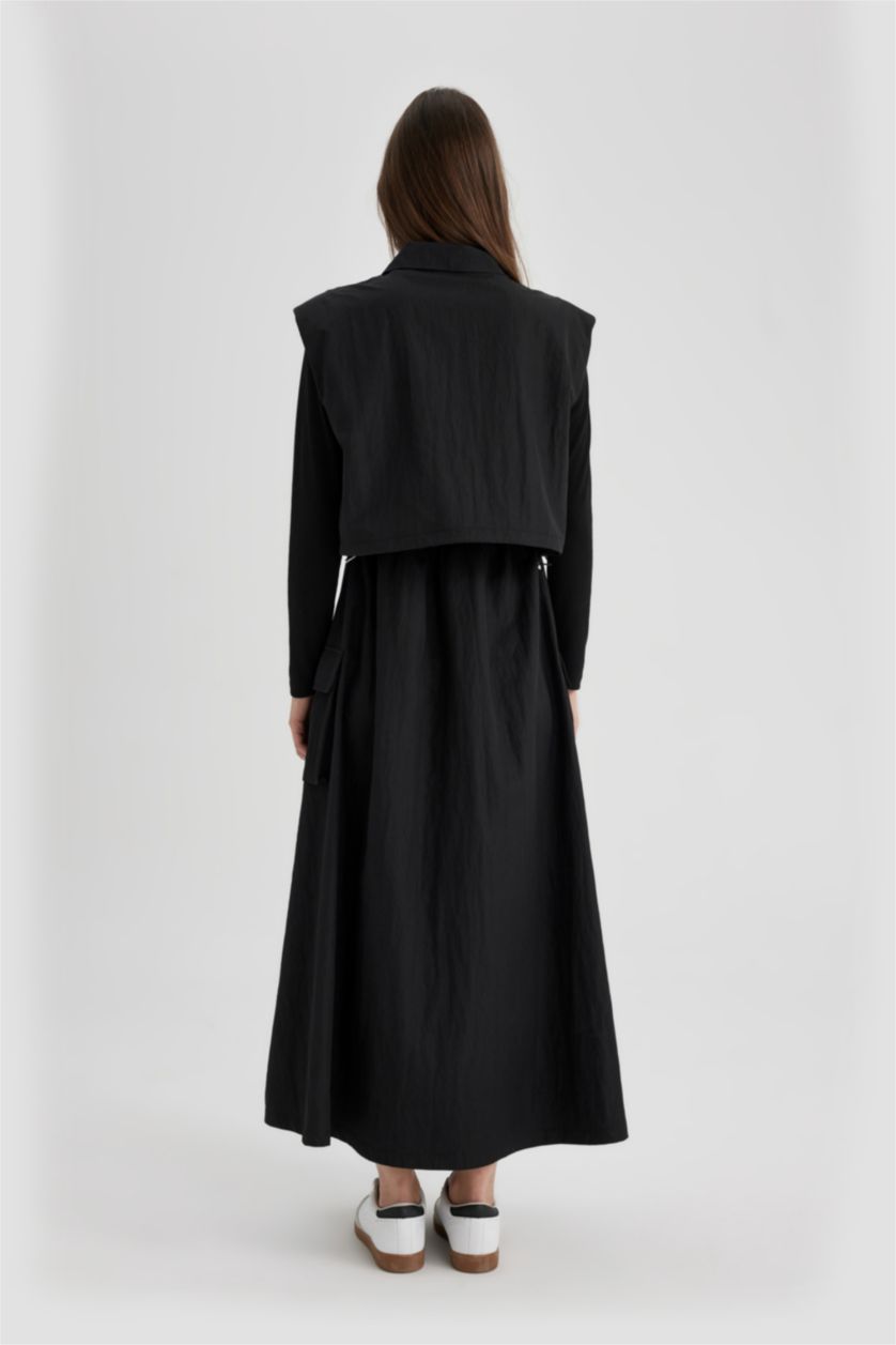 Kadın Siyah Paraşüt 2'li Takım