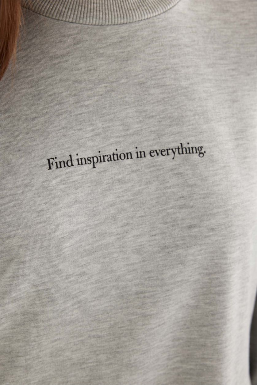 Kadın Optik Gri Melanj Penye Elbise