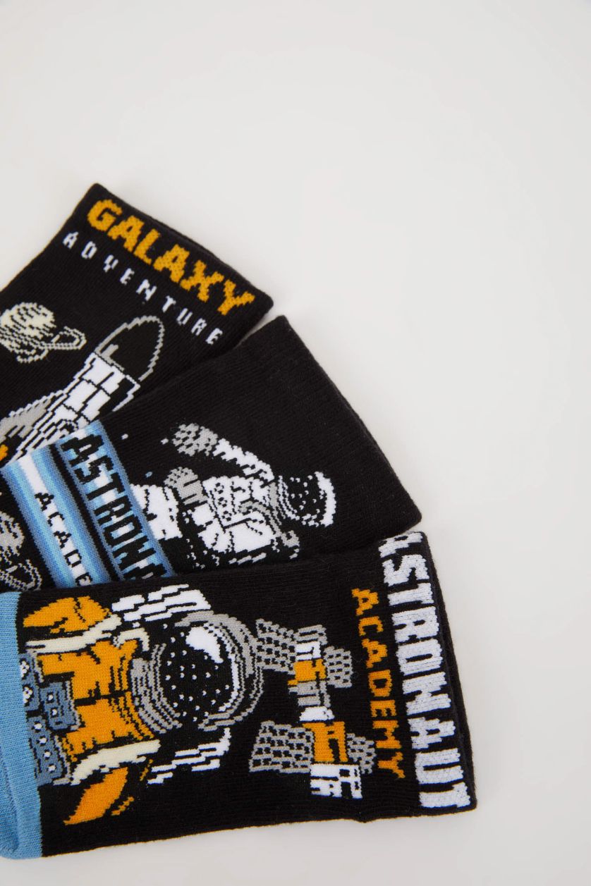 Erkek Çocuk - Genç Erkek Karma Erkek Çocuk 3'lü Pamuklu Patik Çorap