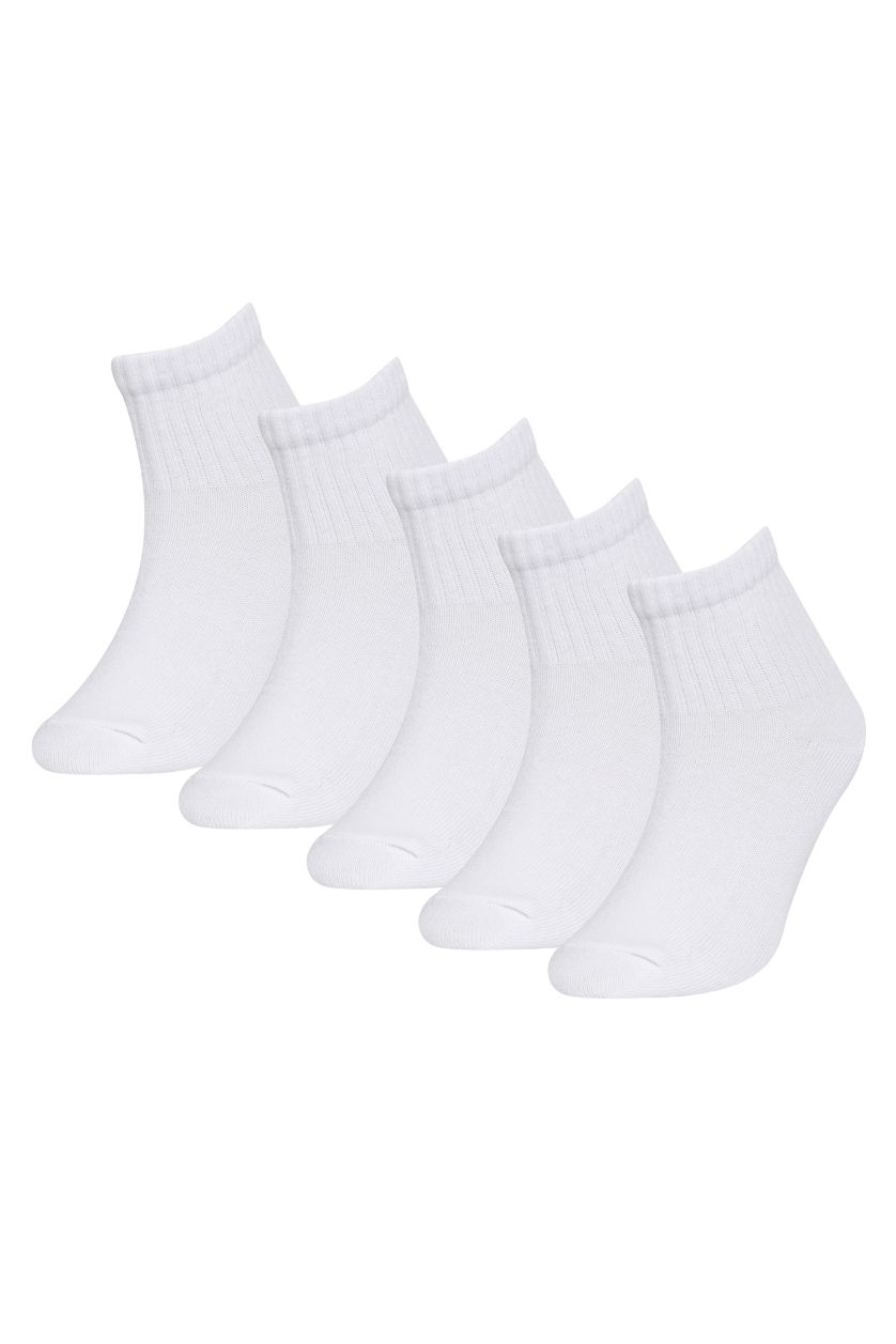 أولادي أبيض (000) شرابات طويل اولادي قطن - 5 قطع