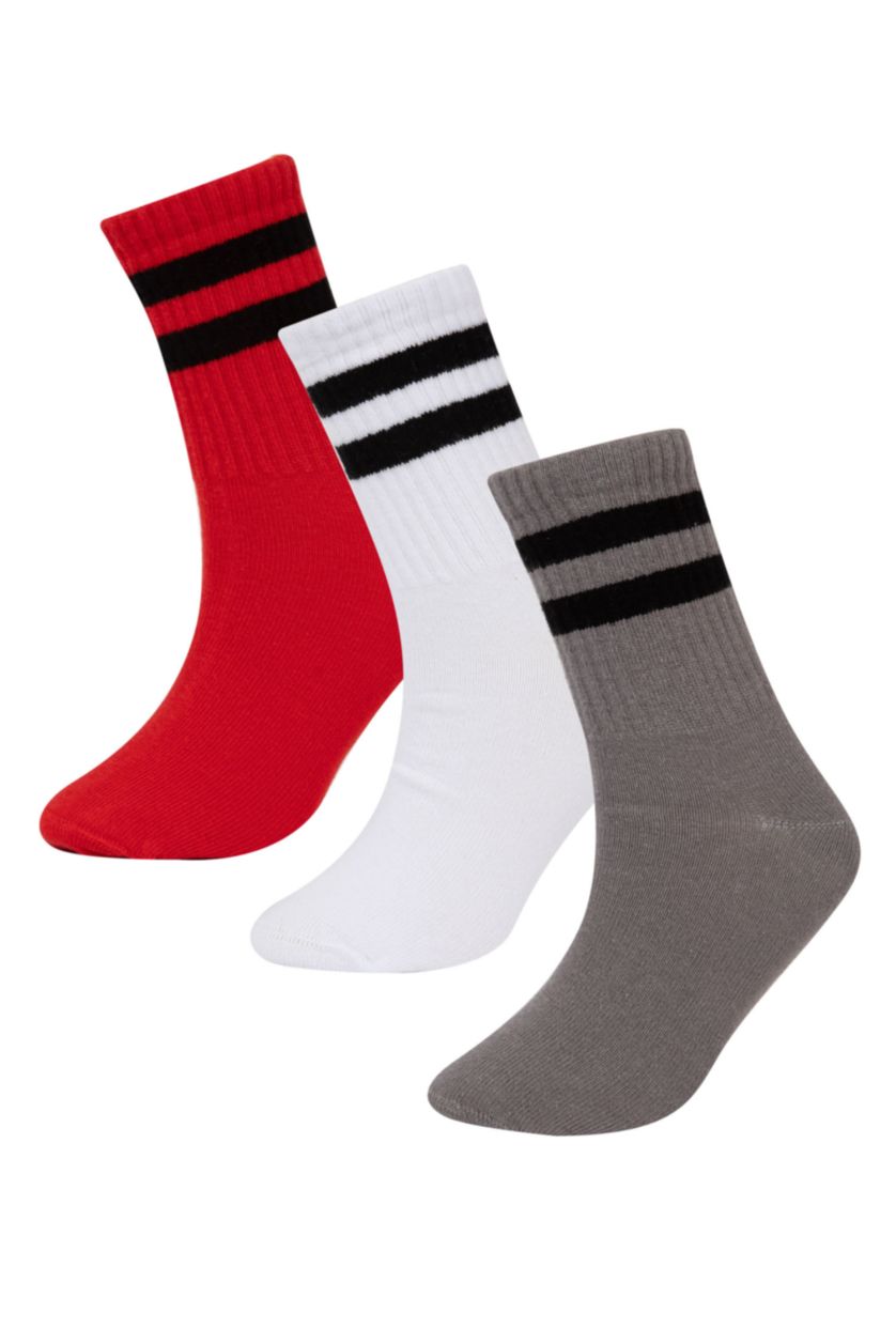 Erkek Çocuk - Genç Erkek Karma Erkek Çocuk 3'lü Pamuklu Uzun Çorap