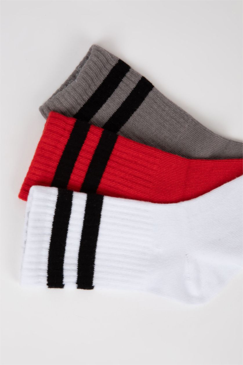 Erkek Çocuk - Genç Erkek Karma Erkek Çocuk 3'lü Pamuklu Uzun Çorap