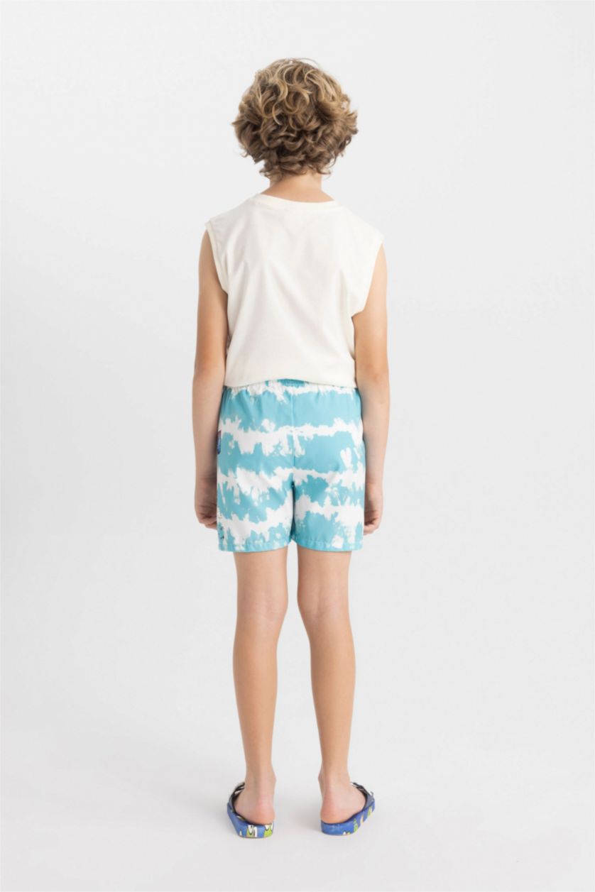 Erkek Çocuk - Genç Erkek Koyu Deniz Mavisi Marvel Avengers Deniz Şortu Erkek Çocuk