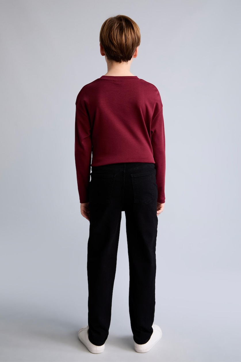 Young Boys - Teen Boys Black Straight Fit Jeans