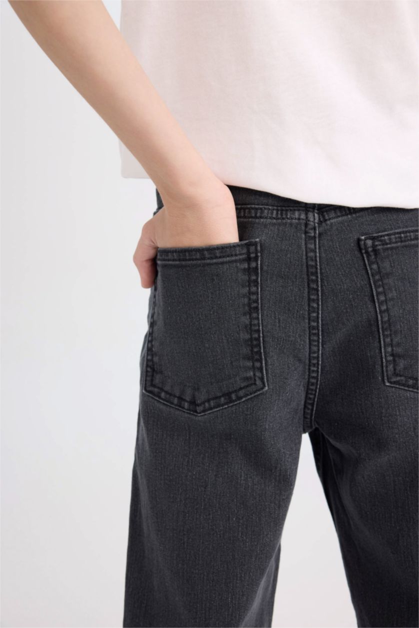 أولادي أنثرا بنطلون جينز اولادي قصة فضفاضة ورجل عادية أنثرا