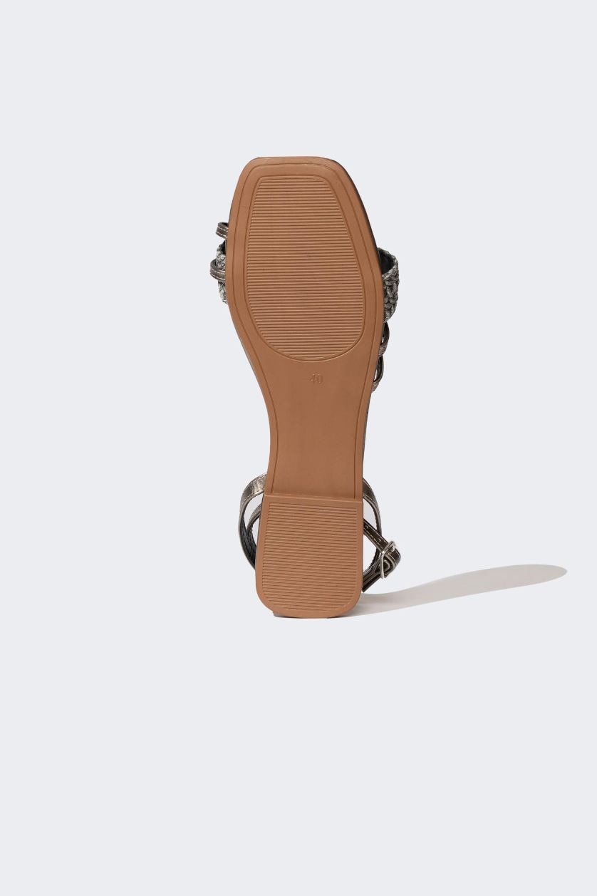 نساء أنثرا صندل نسائي بكعب مسطح