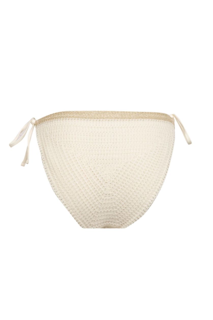 WOMAN Ecru Regular Fit Knitwear Bikini Bottom