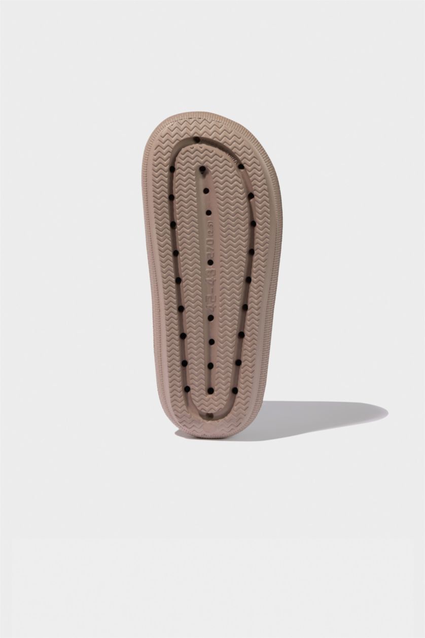 Erkek Koyu Vizon Erkek Yüksek Taban Çift Bantlı Eva Terlik