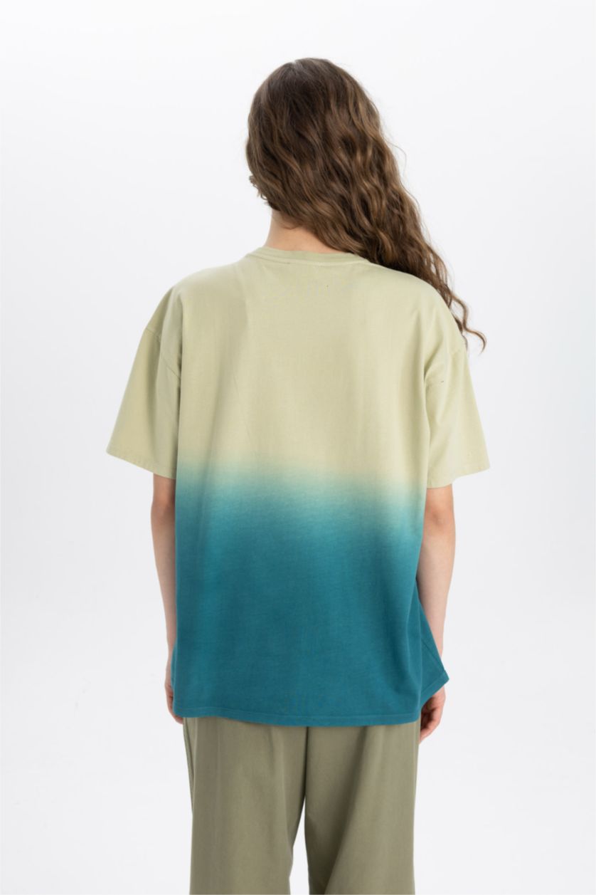 Женщины Хаки Футболка оверсайз с принтом Rolling Stones