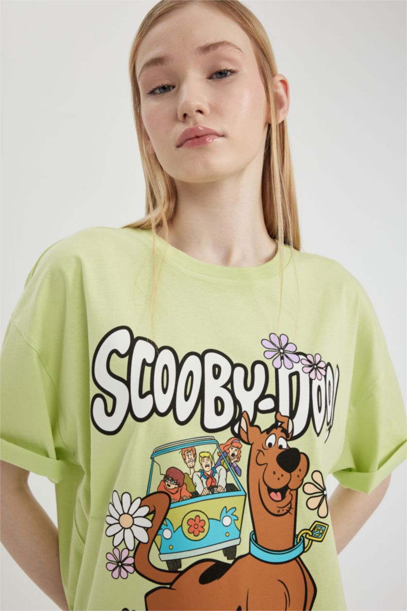 WOMAN Light Green Oversize Fit Short Sleeve T-Shirt
