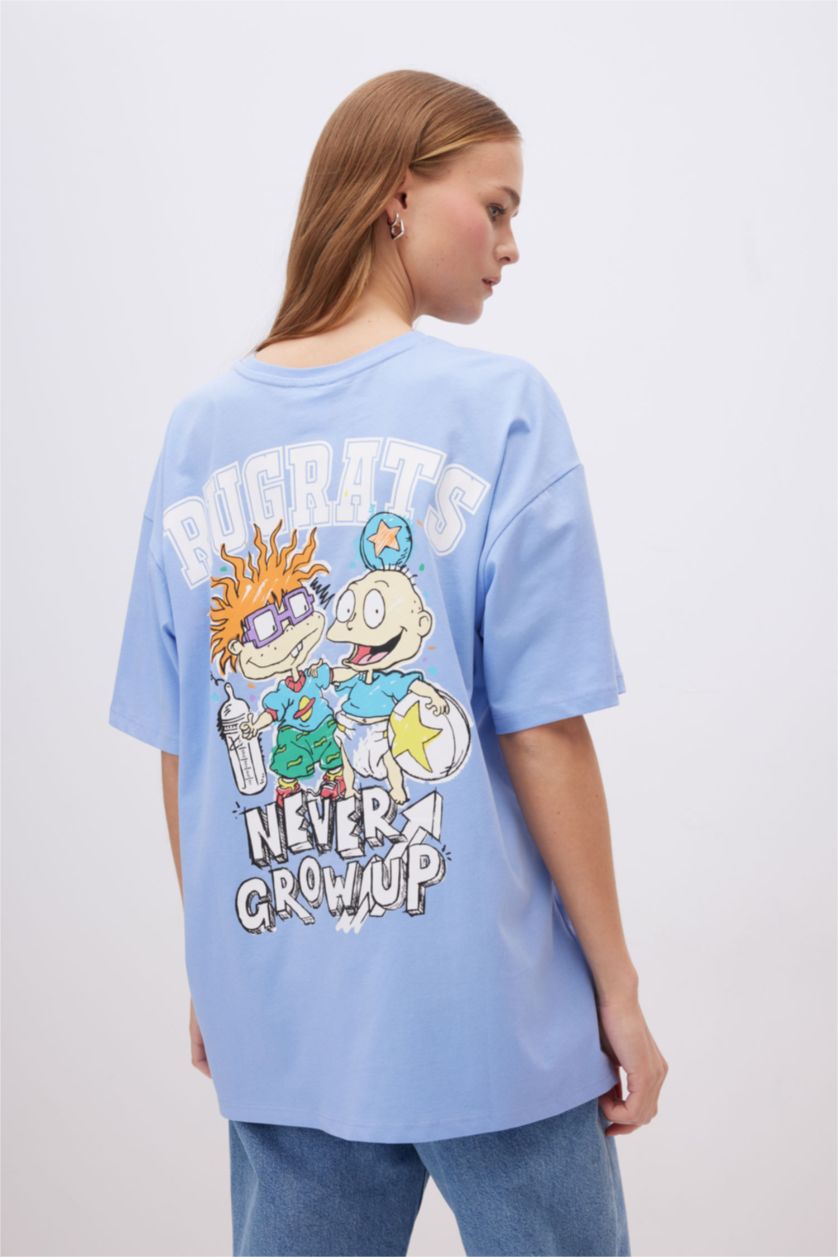 Женщины Голубрй Футболка оверсайз Rugrats, Coool
