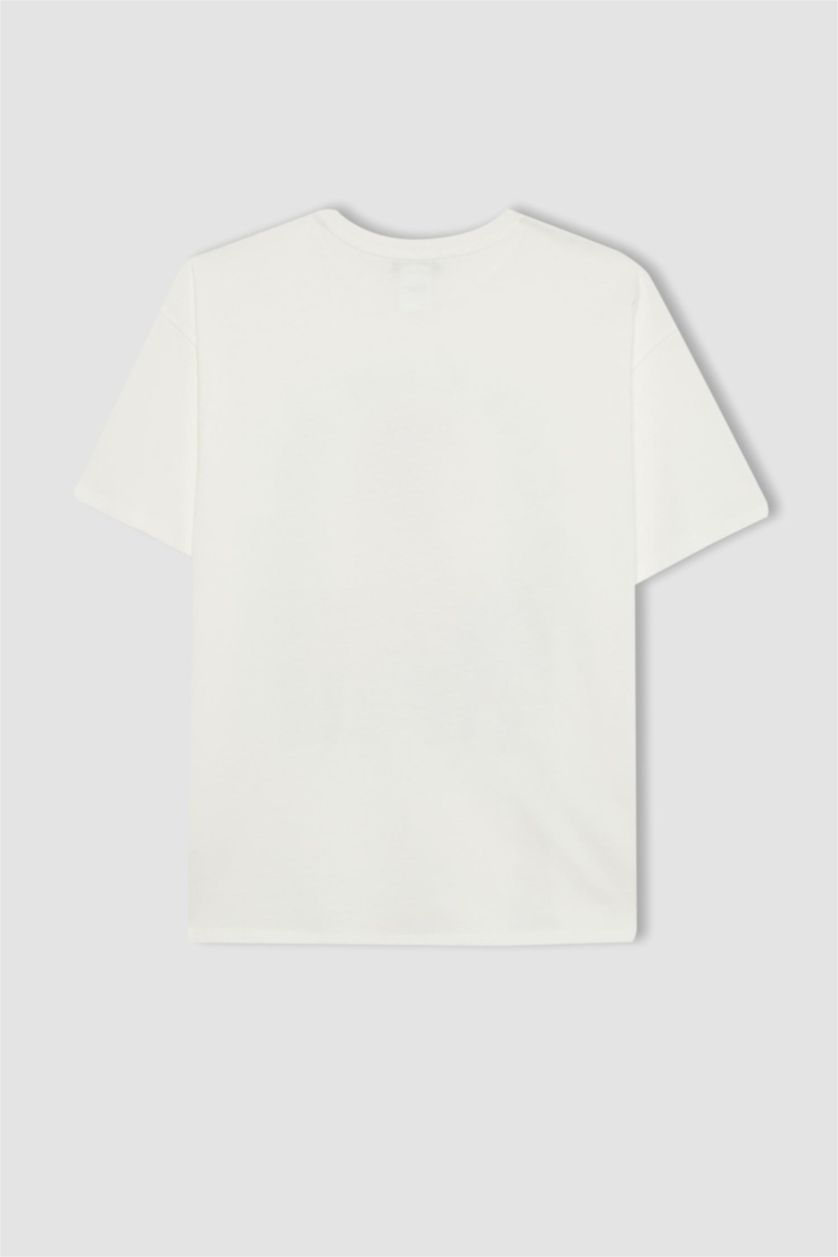 WOMAN White Tupac Shakur Oversize Crew Neck Short Sleeve T-Shirt