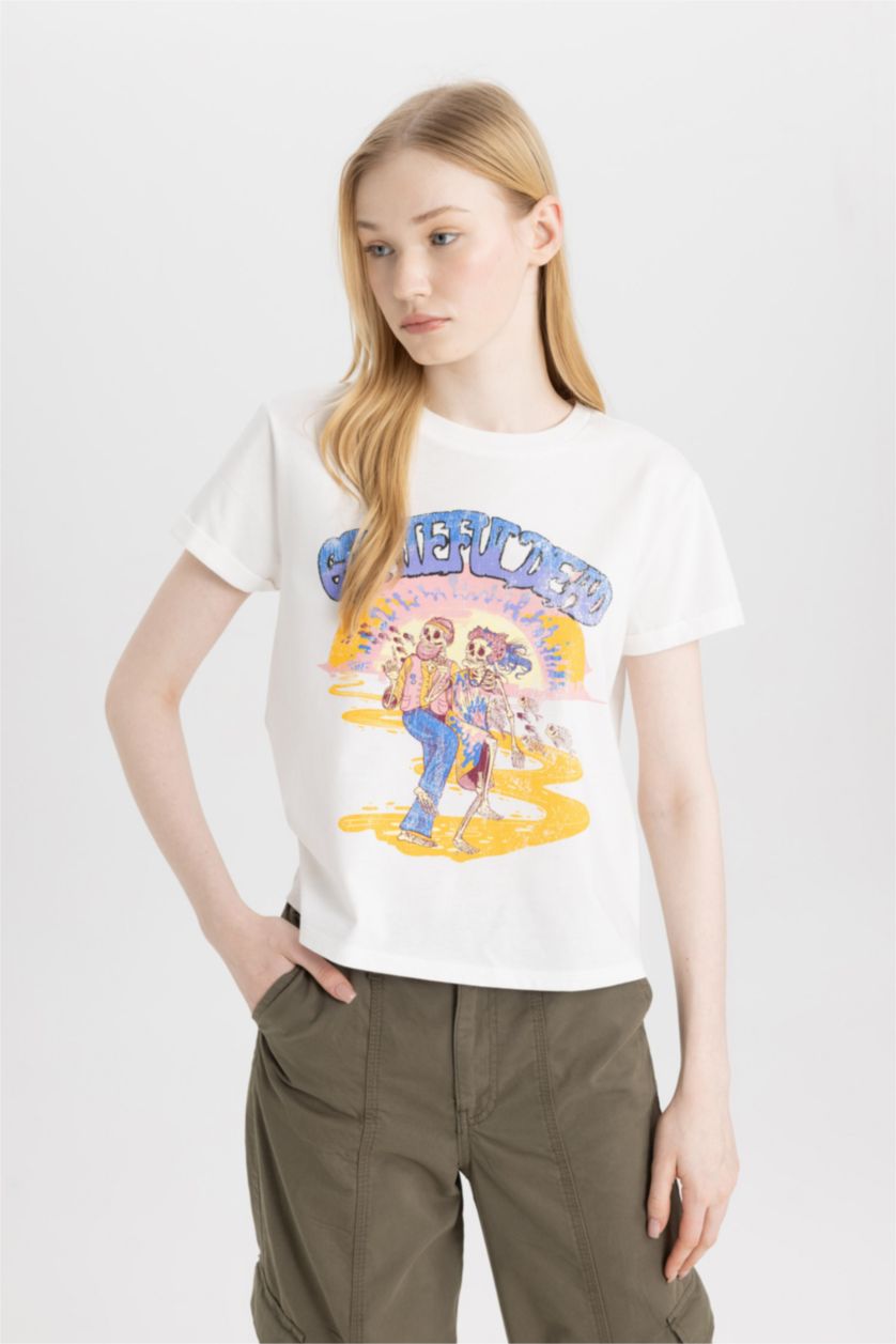 WOMAN White Regular Fit Short Sleeve T-Shirt