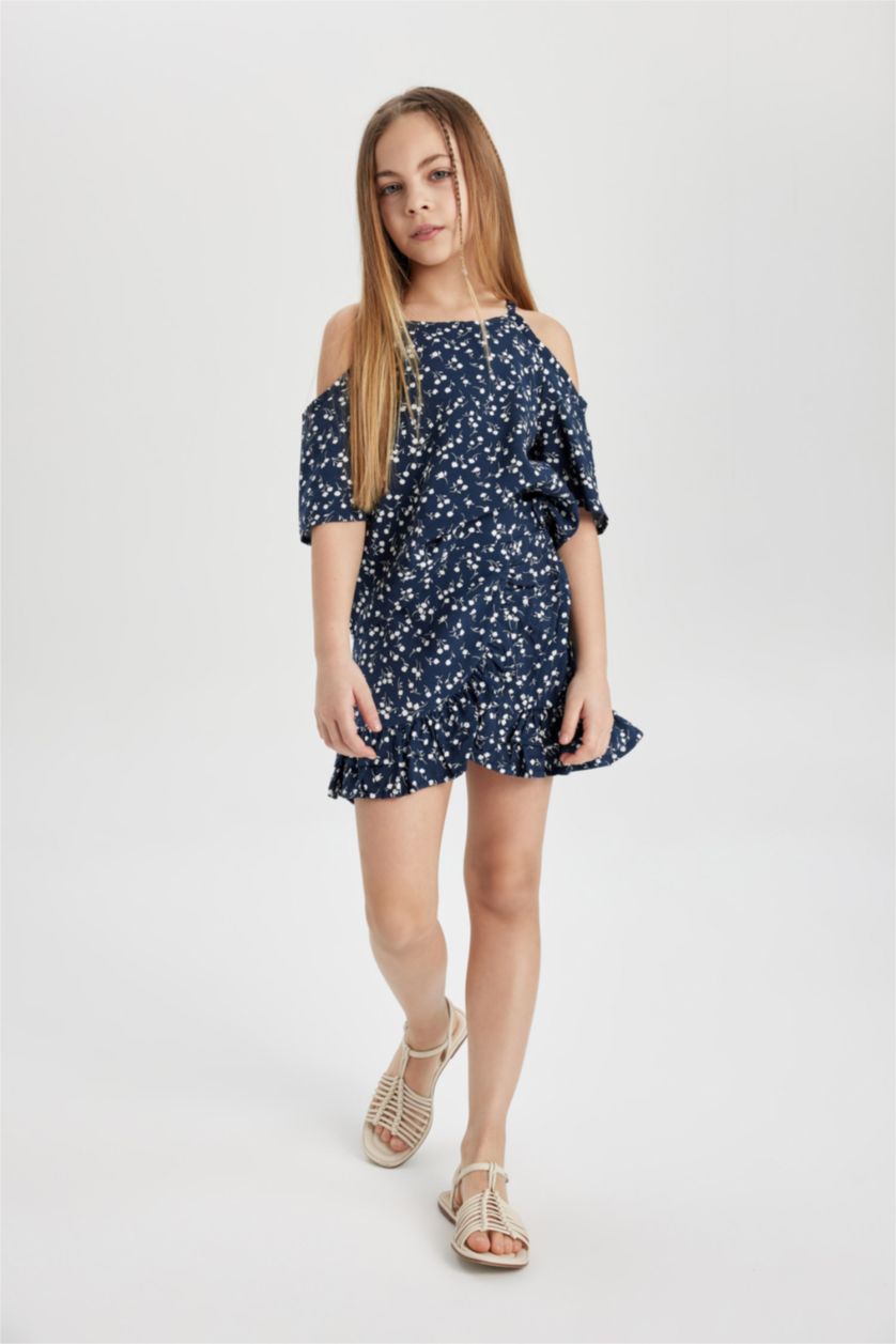 FILLES Marin Ensemble de Blouse et Jupe pour Fille - 2 Pièces