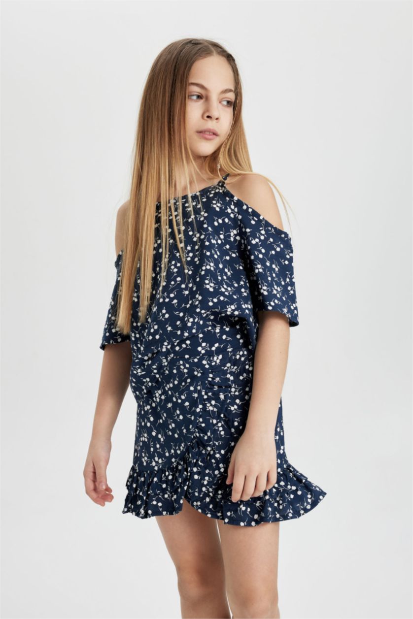 FILLES Marin Ensemble de Blouse et Jupe pour Fille - 2 Pièces