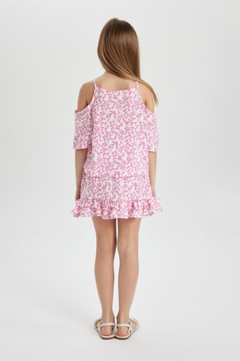 Girls & Teens Pink Girl Blouse Skirt 2 Piece Set