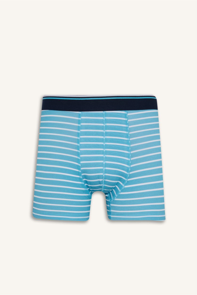 MAN NAVY Regular Fit Printed 3 Piece Boxers