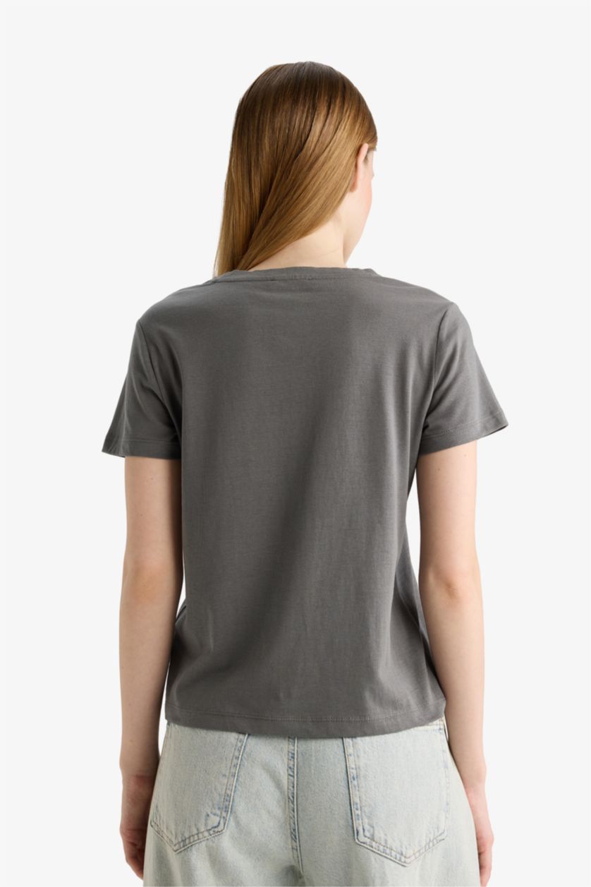 Женщины Серый Футболка с короткими рукавами, стандартный крой Coool