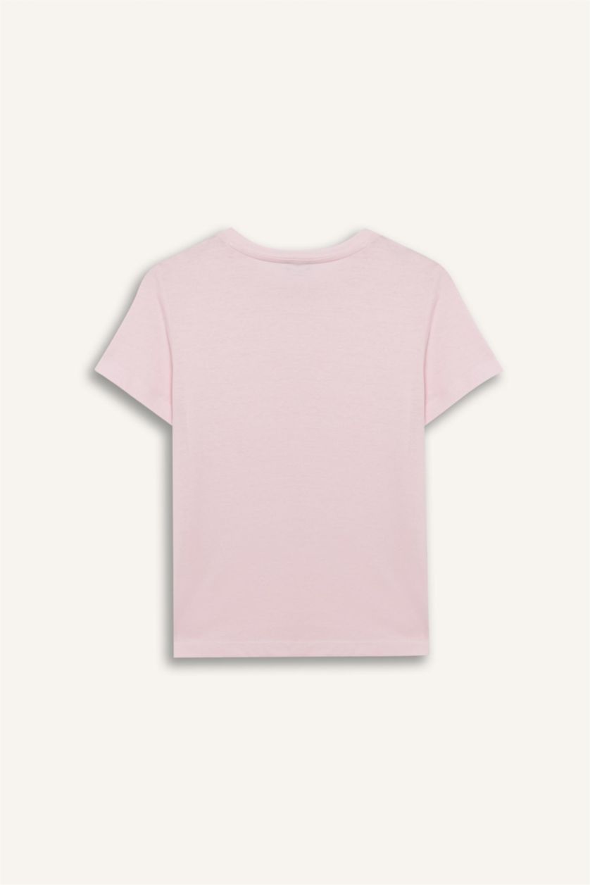 Woman Light Pink تيشيرت نص ردن قصة عادية