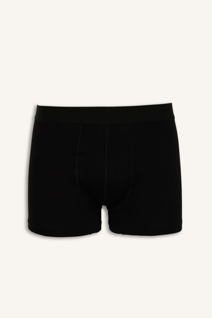 Erkek Siyah Regular Fit Desenli 3'lü Boxer