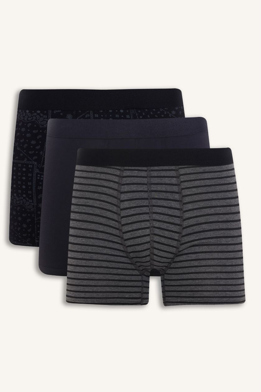 رجال أسود بوكسر قصة عادية - 3 قطع