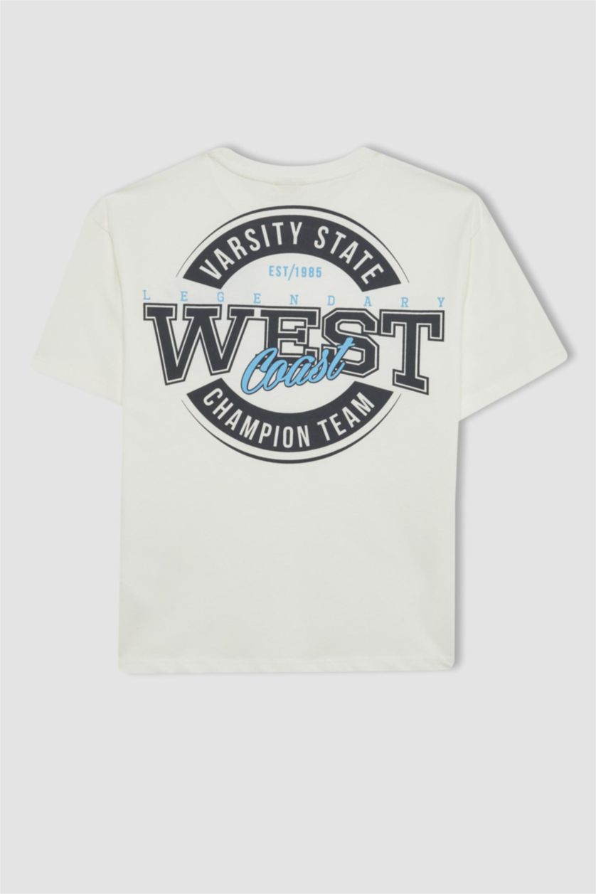 أولاد بيج فاتح تيشيرت نص ردن ولادي اوفر سايز بياخة مستديرة