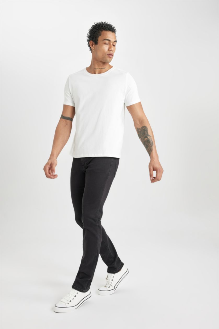 MAN Black Pedro Slim Fit Normal Waist Narrow Leg Jeans