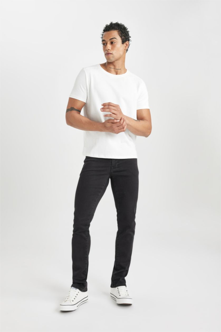 MAN Black Pedro Slim Fit Normal Waist Narrow Leg Jeans